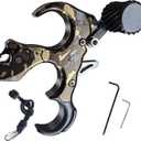 Compound Bow Aid Releaser with Wrist Straps and Adjustment Tool, Archery Release Aids with 3 Thumb Release Adjustable, Aluminum Alloy Aids .for Left and Right Handers, (Camouflage)