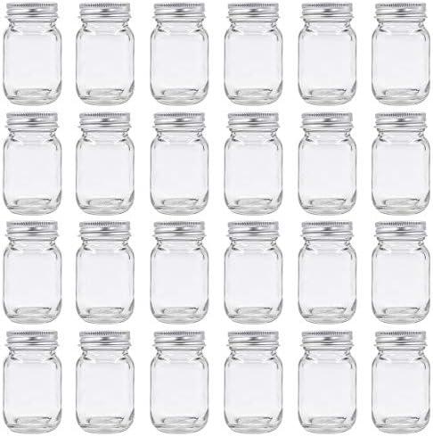 Sesyomr U Pack 2oz Mason Jar with Silver Lid for Honey Jam Spice Pack of 22 Sets 