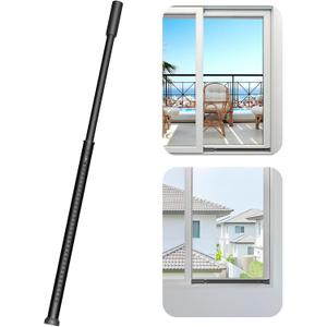 AceMining Sliding Door Security Bar,Heavy Duty Sliding Patio Door Lock Bar, 20-50inch Adjustable Multi-use Window Security Bars, Sliding Door Stopper,Black,1Pack