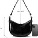 molshine Genuine Leather Shoulder Handbag, Designed Crescent Handbag, Armpit Bag Crossbody Bag for Women Lady Model DLK0031A