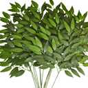 24Pcs Italian Ruscus Greenery Stems 23" Artificial Silk Greenery Plants Spray Leaves for Home Dcor