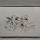 Framed Neutral Botanical Floral Wall Art, 3 Piece Modern Farmhouse Flower Canvas Artwork for Walls, Rustic Minimalist Wildflower Plant Painting Prints for Living Room Bedroom Hallway Home Decor, 16x24, 16" W x 24" H x 3Pcs