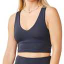 Carve Designs Tofino Longline Bikini Top for Women - V-Neck, Recycled Fabric, Swim Tank Top with Removable Chest Pads Black, S
