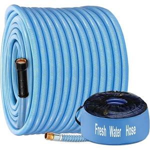 Kohree RV Water Hose 100 FT, 5/8" Drinking Water Hose with Storage Bag
Reinforced PVC Design, Strain Relief Ends, Leak-Free, No Kink and Flexible Garden Hose, Drinking Water Safe for RV Camper