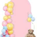 Socomi Pink Wedding Arch Backdrop Cover Spandex 7.2FT Fitted Stretchy Chiara Arches Stand Covers for Birthday Party Bridal Baby Shower Ceremony Banquet Decoration