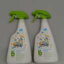 BabyGanics Toy & Highchair Cleaner Spray, Fragrance Free, 17oz Spray Bottle, Made without ammonia, bleach, phosphates, phthalates or dyes, Pack of 2.