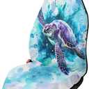 Blue Turtle Car Seat Cover Front Seats Only Universal Fit Most Cars Easy to Install Anti-Slip Back Fabric Waterproof Bucket Towel Seat Covers for Trucks SUV Jeep