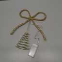 Christmas Tree Topper, 11 Bow Tree Topper with 20 LED Lighted for Christmas Tree Decoration Indoor Xmas Decorations, Holiday Party Indoor Decor (Gold)