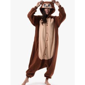 Beauty Shine Unisex Adult Onesie One Piece Pajamas Cosplay Cartoon Costume Halloween Christmas Sleepwear Jumpsuit Homewear Size M, Monkey