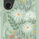 OtterBox Galaxy S23 Symmetry Series Case - SAGE Advice (Clear/Green), Ultra-Sleek, Wireless Charging Compatible, Raised Edges Protect Camera & Screen (Clear/Green)