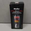 Mueller Smoothie Blender for Smoothies - Personal Blender for Shakes, Frozen Drinks, Baby Food & More, 15oz Travel Cup and Lid, Durable Stainless Steel Blades for Powerful Blending Performance, Black