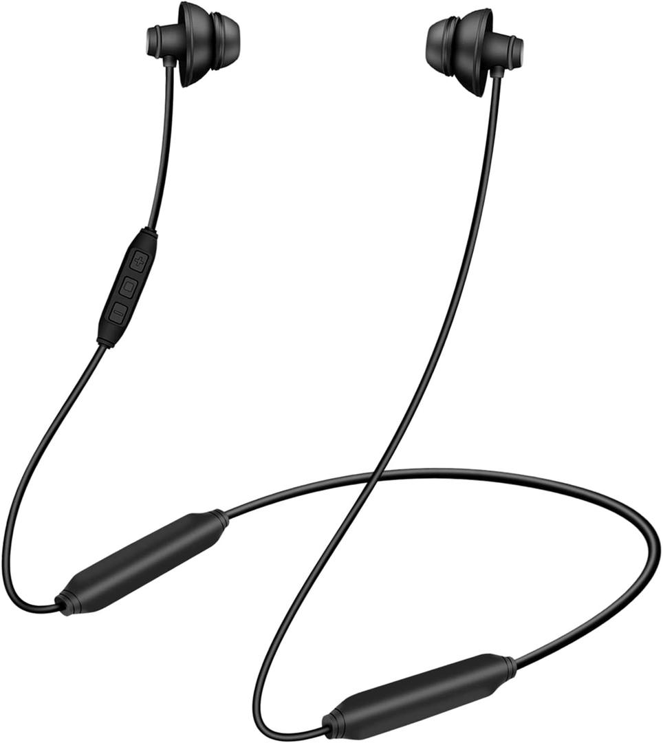 GOOJODOQ Bluetooth Sleeping Headphones Bluetooth 4.2 Wireless Soft in-Ear Sleeping Earbuds, 18 Hours Music time, Wireless Sleep Headsets for Insomnia, Side Sleeper, Gym, Relaxation and Sports-Black