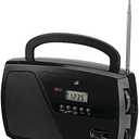 GPX, Inc. R633B Portable Shortwave AM/FM Clock Radio (Black)
