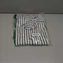 SDIPIPO Womens Summer Tops Dressy Casual Blouse Top Ruffled Short Sleeve Button Down Striped Shirt Size L