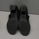 Rilista Ankle Boots for Women Chunky Block Heel Side Zipper Pointd Toe Suede Fall Winter Bootie Shoes (9.5, Black)