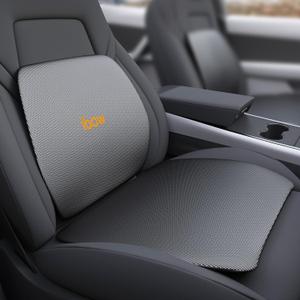 Seat Cushion and Lumbar Support Pillow for Tesla Model Y 3 S X Hollow-Out Lower Back Strong Support and Breathable Mesh Seat Pad Hip Lumbar Pain Relief for Driving Car Office Home Use, Black