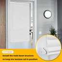 LazBlinds 1" Vinyl Mini Blinds for Doors, Cordless French Door Blinds for Privacy, Light Filtering Privacy Horizontal Shades for Front Door Patio Sidelight Glass Door, 25" W x 70" H, White