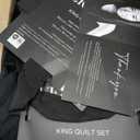 Vera Wang- King Quilt Set, Super Soft Bedding Set with Matching Shams, Modern Room Essentials (Diamond Black, King)