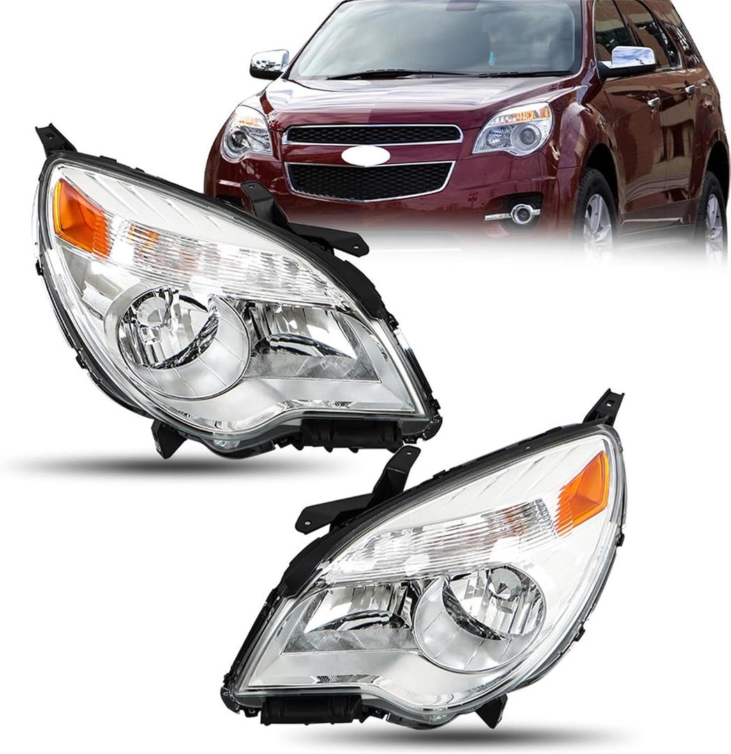 labwork Headlight Assembly Replacement for Chevy Equinox 2011-2015 Headlights w/o Clear Reflector Set Driver and Passenger Side