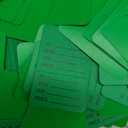 NAHANCO T3-16 Small Unstrung Coupon Tags, Printed Perforated Price Tags, Clothing Size Tags, Dark Green 1000/ctn.
