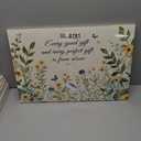 Christian Floral Scripture Canvas Wall Art Wildflower Bible Verse Wall Decor Picture Psalm Religious Faith Art Poster Print for Living Room Bedroom Decoration 12x16in