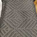 Andency Dark Grey Oversized King Comforter 120''x98'', 3 Pieces Dark Gray Soft Boho Bedding Set & Collections, Farmhouse Tufted Fluffy Shabby Chic Bed Set for All Seasons (1 Comforter, 2 Pillowcases)