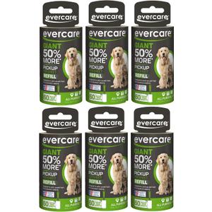 Evercare Giant PET Hair Roller REFILL - 6 Pack