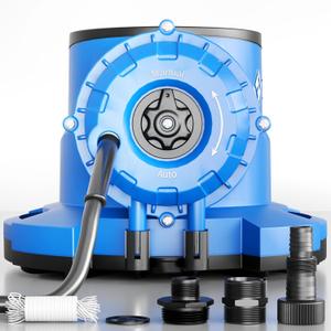FOTING 2025 Upgraded 1/3 HP Automatic Swimming Pool Cover Pump 2250 GPH Submersible Water Pump, Water Removal with 3/4 Check Valve Adapter & 25ft Power Cord, Drainage for Ponds, Rooftops, Water Beds