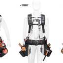 WELKINLAND 39Pockets Tool belts for Men with Suspenders, Roof Tool Belt, One Size