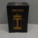 BAYKA French Press Coffee Maker, Travel Friendly, Easy to use, Large 304 Stainless Steel Press, Cold Brew Heat Resistant Thickened Borosilicate Pot for Camping Travel Gifts, 34 Ounce, Dark Pewter