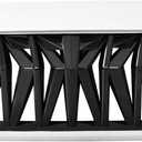 Front Grill Shark Grille Compatible with 2007-2018 Jeep Wrangler Rubicon Sahara Sport JK JKU, White and Black