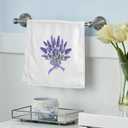 ALAZA Lavender Purple Hand Towels for Bathroom Set of 2, Fingertip Towel Face Towel Cotton Soft Absorbent Decorative Bath Towels 15.5x29.5 inch, Bouquet of Lavender Flowers