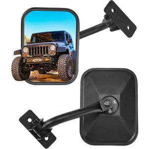 JOYTUTUS Mirrors Doors Off Compatible with Wrangler TJ JK JKU 1997-2018, Easy-Install Side View Mirrors, No Vibration & Wobble, Does Not Fit on Doors