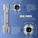 4PS Tub Drain Remover Wrench Removal Tool,Black 10" Adjustable Plumbers Wrench,Adjustable Pin Spanner for Angle Grinder Machine,Faucet Wrench