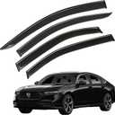 Window Visor Wind Deflector, 4PCS Tape-On Rain Guards for 2023 2024 2025 Honda Accord, Outside Mount Sun Shade Side Window Vent Visors, Black