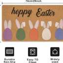 Easter-Colorful-Bunny Welcome-Doormat - Indoor Outdoor Entrance Non-Slip Floor Mats for Decor 17 x 29 Inch (Rabbit)