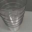 Kingrol 6 Pack Clear Flower Vases, 3 Quart Plastic Ice Buckets for Chilling Beer, Wine, Champagne, Multipurpose Buckets for Home Office, 6.5 x 6.5 x 6 Inch