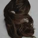 HAIRCUBE Long Layered Synthetic Hair Wigs for Women with Bang(Brown with Highlights)