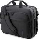 BAGSMART 18 Inch Laptop Bag, Expandable Briefcase, Computer Bag Men Women, Laptop Shoulder Bag, Work Bag Business Travel Office - Black