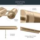 Kichler Kenton 30 Inch 3 Light Luxe Industrial Picture Light, in Champagne Bronze with Adjustable Shade, Wall Mount Horizontally, (30" W x 2.75" H), 52816CPZ