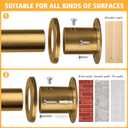 Closet Rods For Hanging Clothes, 17-28 Inch Adjustable Closet Rod, Stainless Steel Heavy Duty Closet Hanging Rod-Gold