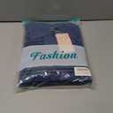 MASCOMODA Womens Sweaters Fall 2025 Oversized Striped Sweater Long Sleeve Polo V Neck Loose Side Slit Knitted Tunic Tops (Blue, XL)