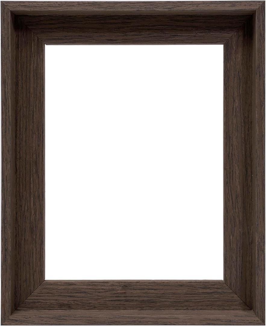 CANFRAVAS 16x20 Solid Wood Canvas Floater Frame, Wood Canvas Floating Frame, Floater Frame for 0.6"-0.8" Deep Canvas Paintings (16"x20", Dark Brown)