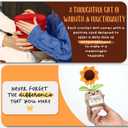 Sea Team Handmade Positive Sunflower Crochet Doll with Emotional Support Card, Knitted Artificial Flower, Christmas Decoration, Appreciation Thank You Gift for Teacher, Mentor, Coworker, Nurse