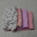 Crib Sheets for Girls 4 Pack, Fitted Crib Sheets for Standard Size Crib and Toddler Mattresses, Soft and Breathable Baby Gift Girl Set, Pink (52"X28")