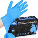 TitanFlex Heavy-Duty Blue Disposable Nitrile Gloves, XL, Case of 1000, 6-mil, Fully Textured, Powder-Free, Latex-Free