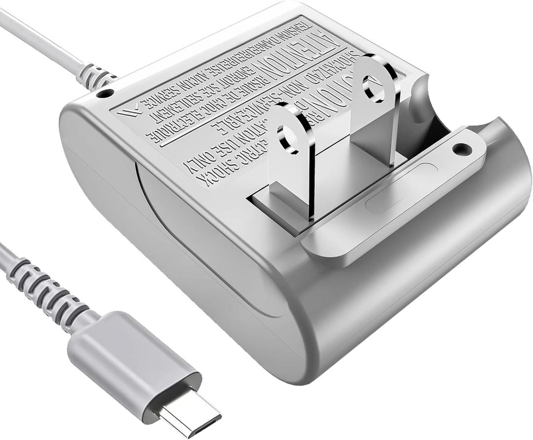DS Lite Charger, 5.2V 450mA Replacement AC Adapter for DS Lite (NDSL) Only, Travel Wall Plug with 43in Durable Charging Cable, Reliable Power Supply for Handheld Gaming