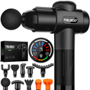 TOLOCO Massage Gun, Deep Tissue Back Massage for Athletes for Pain Relief, Percussion Massager with 10 Massages Heads & Silent Brushless Motor, Mothers Day Gifts for Mom, Black
