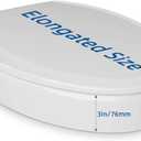 Toilet seat risers, Elevated Toilet Seat 3 inch, Heavy Duty, Never Loosen, Soft Close, Easy Install & Clean, Elongated Raised Toilet seat bowl (18.5), White