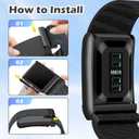 Nylon-Bicep-Bands for Whoop-5.0/4.0 One/Peak/MG/Life band - Adjustable Elastic Breathable Replacement Bicep Band for Whoop 3.0/4.0/5.0, Fitness Bands for Health,Fitness Activity Tracker (Black)